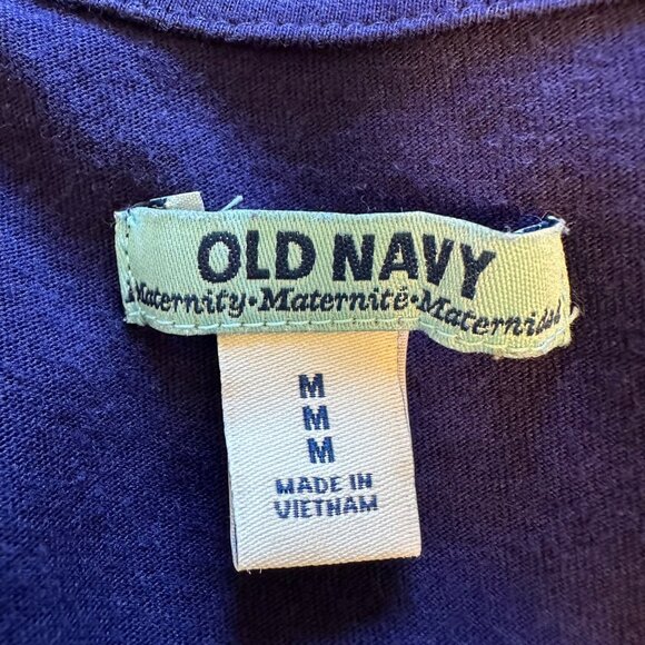 Old Navy Maternity Sleeveless Maxi Dress Pleated Front Blue Size M - Picture 5 of 7